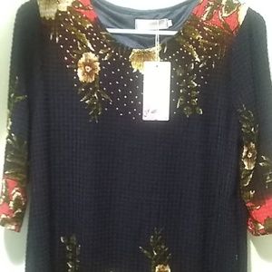 Plus size evening blouse